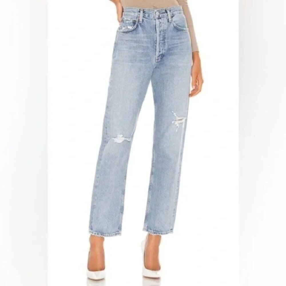 EUC AGOLDE 90's Mid Rise Straight sz 27